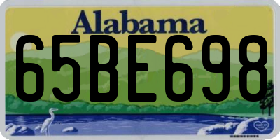 AL license plate 65BE698