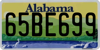 AL license plate 65BE699