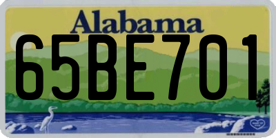 AL license plate 65BE701