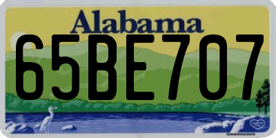 AL license plate 65BE707