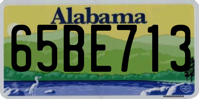 AL license plate 65BE713