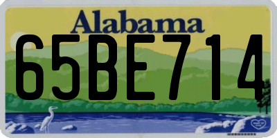 AL license plate 65BE714