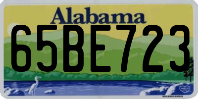 AL license plate 65BE723