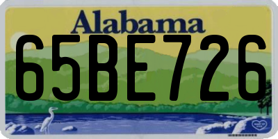AL license plate 65BE726