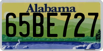 AL license plate 65BE727