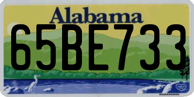 AL license plate 65BE733