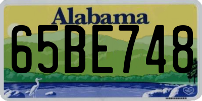 AL license plate 65BE748