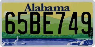AL license plate 65BE749