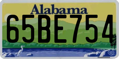 AL license plate 65BE754