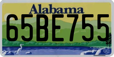 AL license plate 65BE755