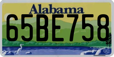 AL license plate 65BE758