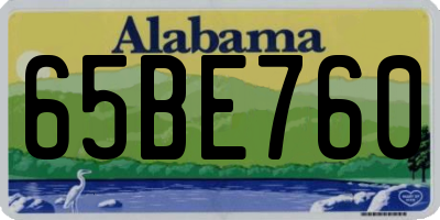 AL license plate 65BE760