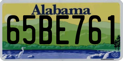 AL license plate 65BE761
