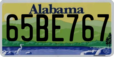 AL license plate 65BE767