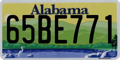 AL license plate 65BE771