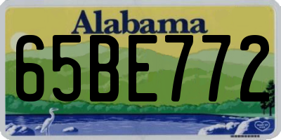 AL license plate 65BE772