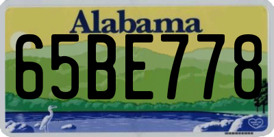 AL license plate 65BE778