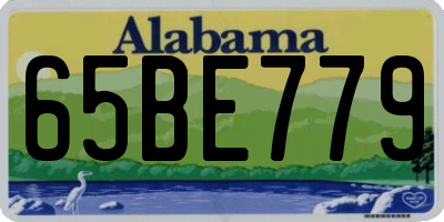 AL license plate 65BE779