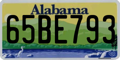 AL license plate 65BE793