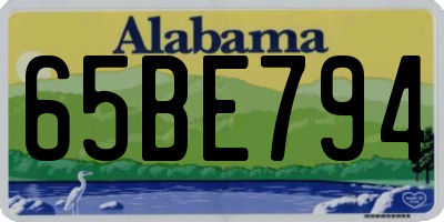 AL license plate 65BE794