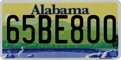 AL license plate 65BE800