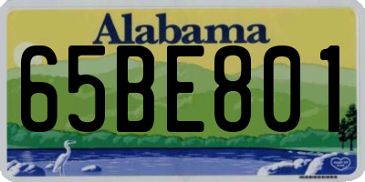 AL license plate 65BE801