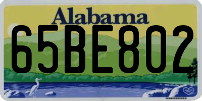 AL license plate 65BE802