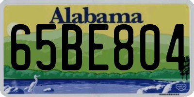 AL license plate 65BE804