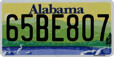 AL license plate 65BE807