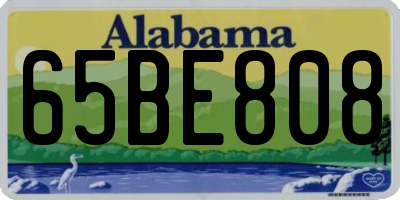 AL license plate 65BE808