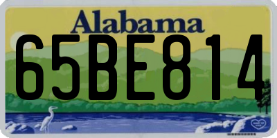 AL license plate 65BE814