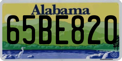 AL license plate 65BE820