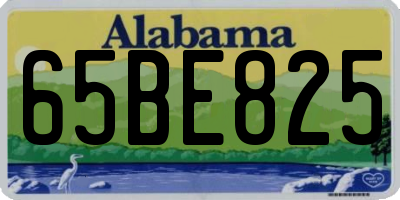 AL license plate 65BE825