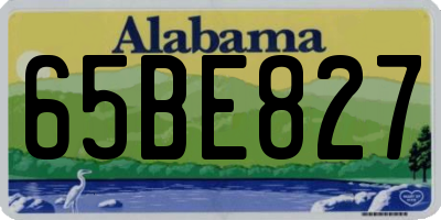 AL license plate 65BE827