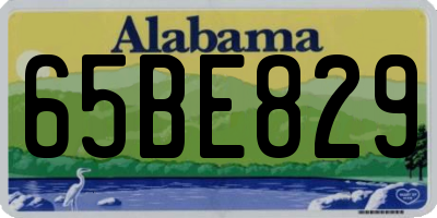 AL license plate 65BE829