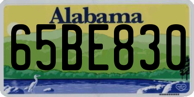 AL license plate 65BE830