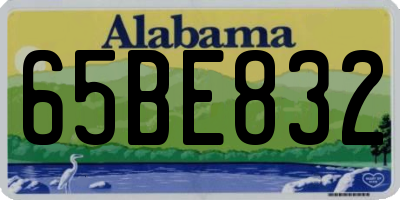 AL license plate 65BE832