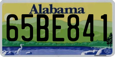 AL license plate 65BE841