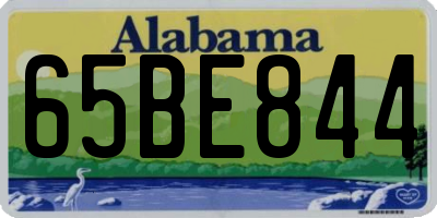AL license plate 65BE844