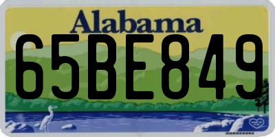 AL license plate 65BE849