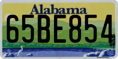 AL license plate 65BE854
