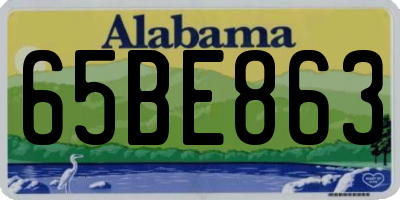AL license plate 65BE863
