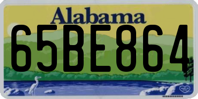 AL license plate 65BE864
