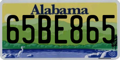 AL license plate 65BE865