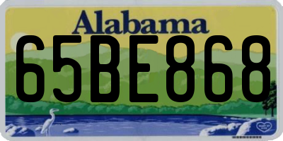 AL license plate 65BE868