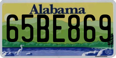 AL license plate 65BE869