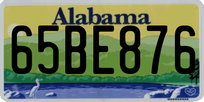 AL license plate 65BE876