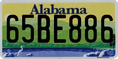 AL license plate 65BE886