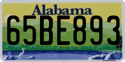 AL license plate 65BE893