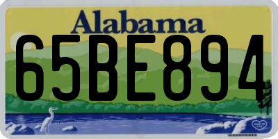 AL license plate 65BE894